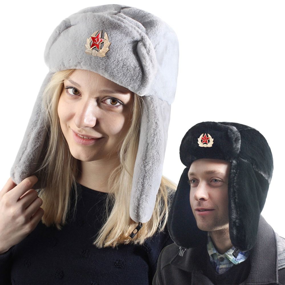 Winter Trapper Hat - Outdoors Thick Bomber Hat Plush Warm