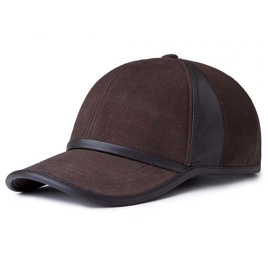 Hat For Man Genuine Suede Leat - Baseball Cap Structured 评论和价格