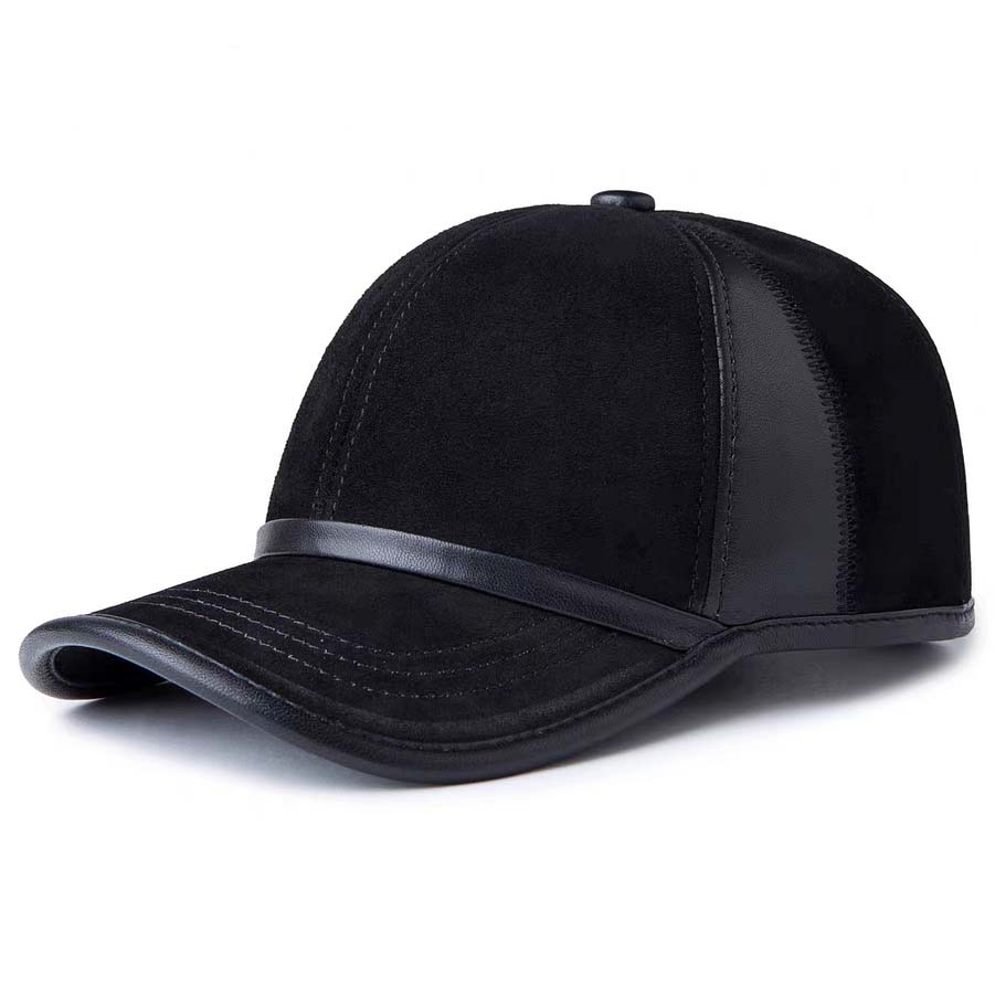 Hat For Man Genuine Suede Leat - Baseball Cap Structured 评论和价格