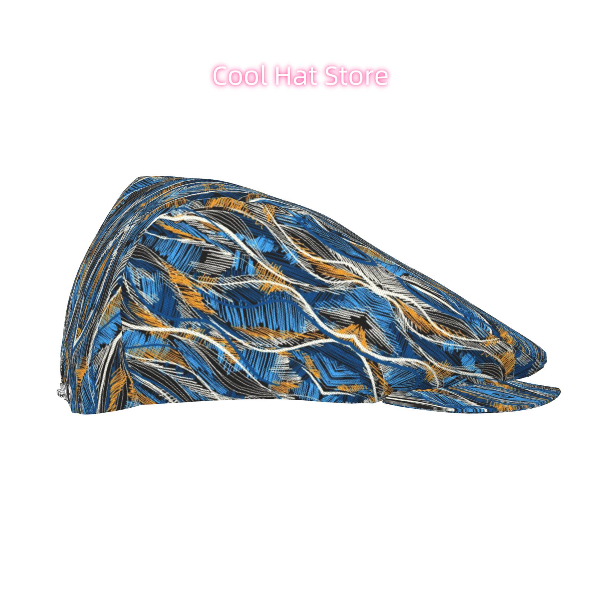 Brushstroke Flame Waves Men an - Newsboy Cap Ivy 评论和价格