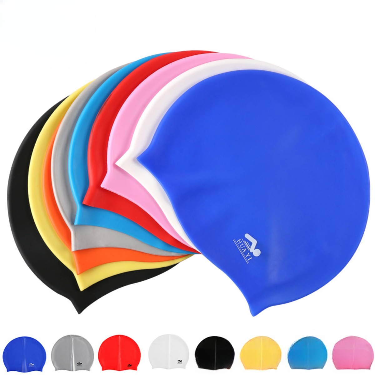 Silicone Elastic Swimming Cap  - Swim Hat Silicone 评论和价格