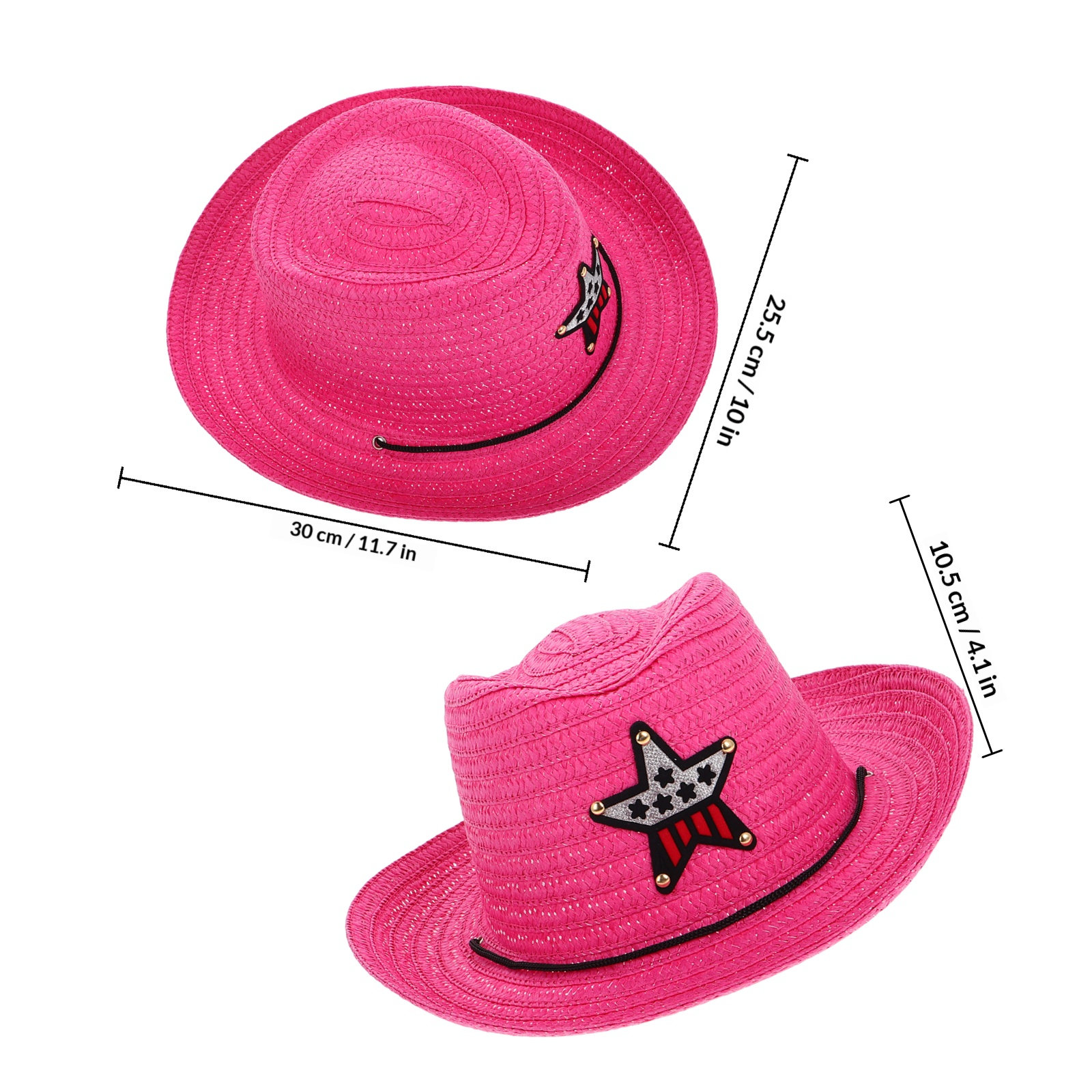 Kids Cowboy Straw Hat Western  - Cowboy Hat Straw 评论和价格