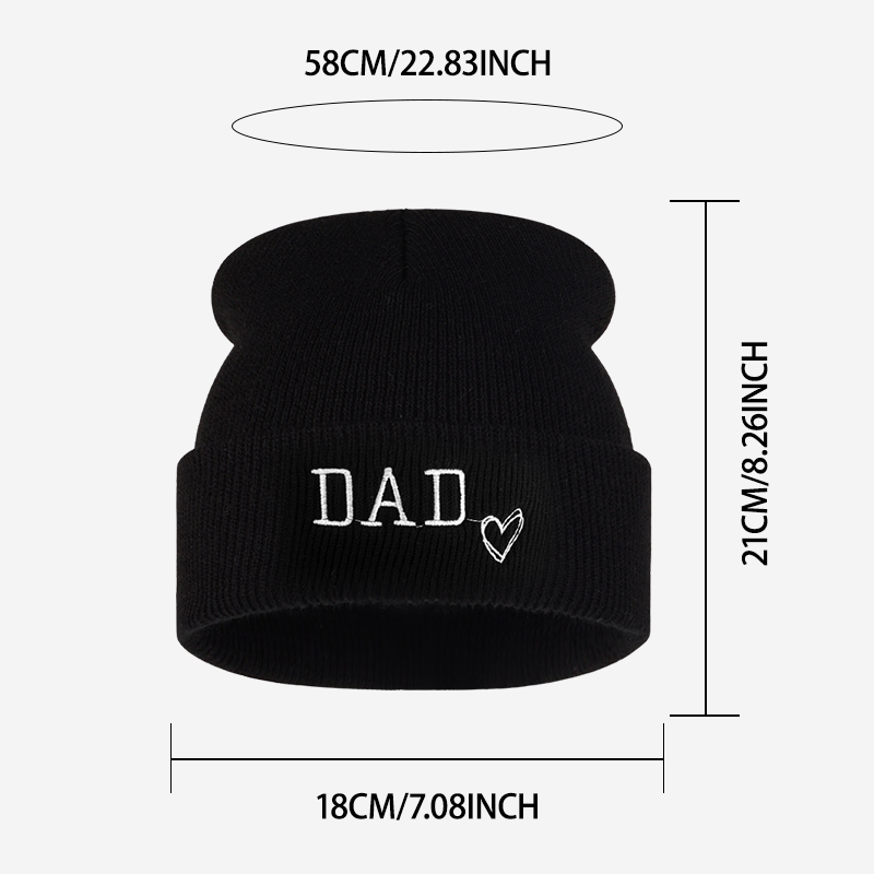 2pc Adult MOM DAD Embroidery M - Beanie Cuffed Knit 评论和价格