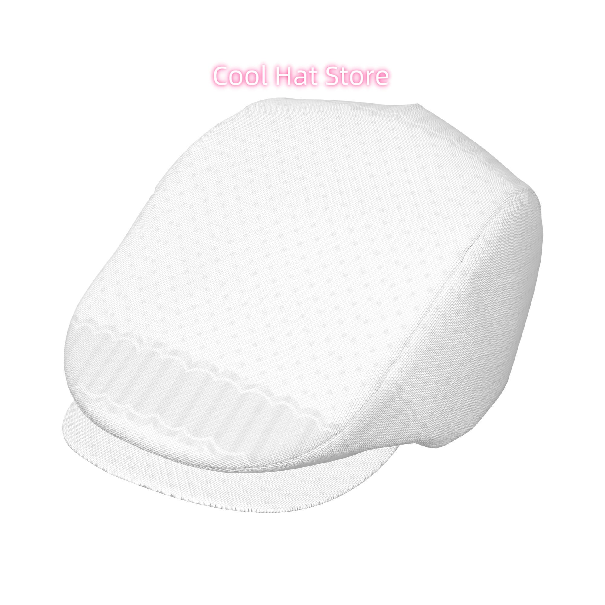 White Polka Dot Lace Trim Men  - Newsboy Cap Ivy 评论和价格