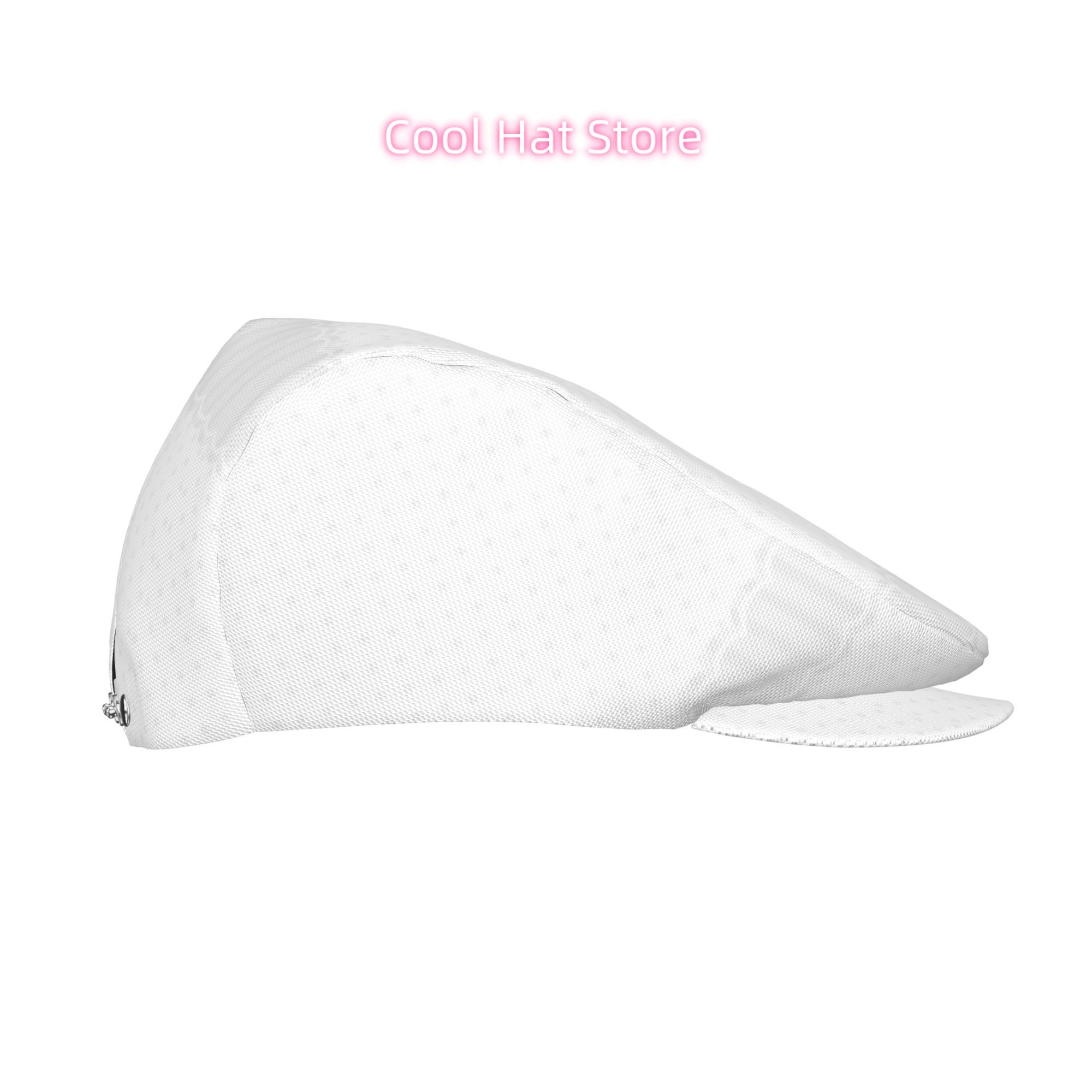 White Polka Dot Lace Trim Men  - Newsboy Cap Ivy 评论和价格