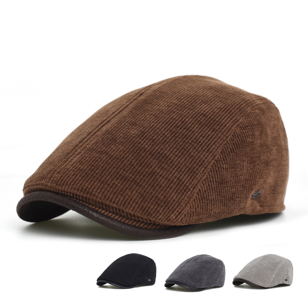 Newsboy Cap Men Winter Thick W - Dad Hat Cotton 评论和价格